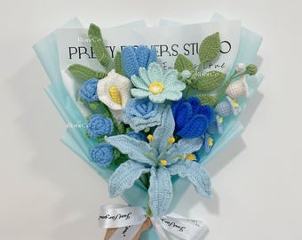 Crochet Flower Bouquet: Handmade Floral Arrangement, Elegant
