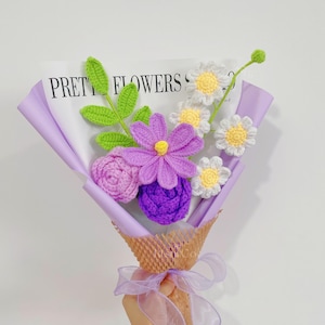 Crochet Rose Flowers Bouquet,Tulip,Lily,Gesang Flowers,Handmade Flower,Forever Flowers,Anniversary,Birthday,Congratulations gifts For Her