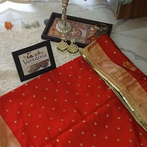 Nayanthara Sinduri Red Katan Silk Saree, Bridal Wedding Banarasi Saree, Wedding saree, Party saree, teej saree, karwachouth saree
