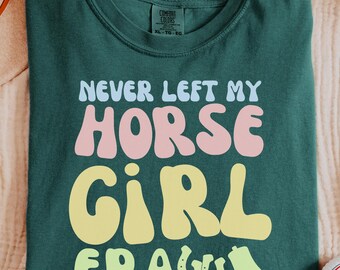 Horse Girl Comfort Colors Tee: Equestrian T-Shirt, Horse Lover Gift