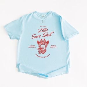 Famous Cowgirl Annie Oakley aka "Little Sure Shot" Vintage Comfort Colors Graphic Tee | Gift for Equestrian/Horse Lover | Western Ranch Life