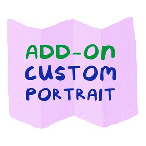 Add-on: met de hand getekend geïllustreerd portret (mensen of huisdieren) voor aangepaste kaart