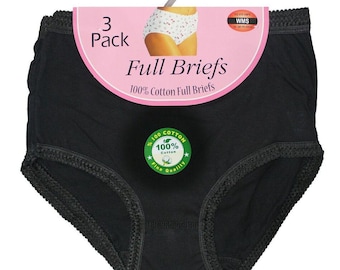 Slip a vita alta in cotone, confezione da 6: biancheria intima comoda e a copertura totale