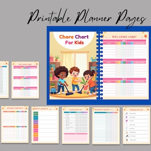 Kids Chore Chart for Caregivers | Printable Responsibility Reward Chart for Daily Tasks | Behavior and Responsibility Tracker for Children