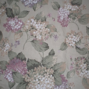 Vintage Martha Stewart Floral HYDRANGEA Fabric TABLECLOTH ~ Oblong/Rectangular 58 x 86, Oval 54 x 80 ~ You Choose