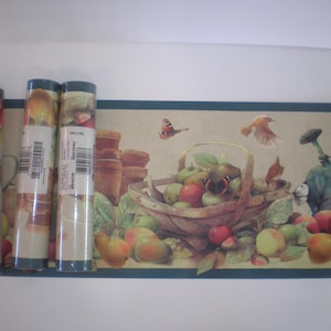 Marjolein Bastin Natures Sketchbook WALLPAPER Border by Imperial Wallcoverings 3 sealed rolls/ 5 yds by 9" each, Birds Butterflies NOS
