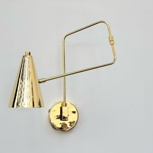 Stilnovo Style Modern Single Light Articulated Sconce Brass Wall Light Handmade Fixture Lamp