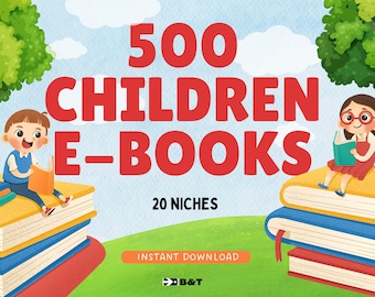 Paquete de más de 500 libros electrónicos infantiles: descarga instantánea de cuentos infantiles, cuentos de hadas, actividades para dormir, colorear y aprender.