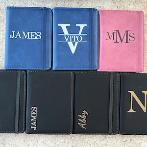 Personalized Passport Holder: Faux Leather Travel Wallet, Laser Engraved