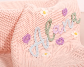 Custom Embroidered Baby Blanket | Personalized Newborn Gift & Keepsake