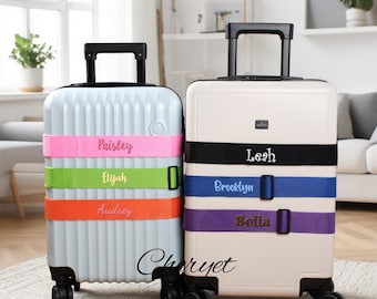 Cinghie e targhette per bagagli personalizzate e ricamate: articoli da viaggio essenziali e personalizzati per le vacanze e gli affari