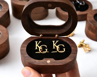 Groomsmen Initial Cufflinks,Groomsmen Gift,Personalized Cufflinks for Men,Best Man Gift,Groomsman Proposal Gift,Valentine's Day Gift For BF.