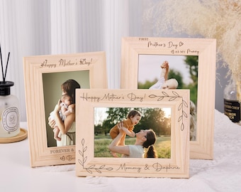 Engraved Mummy Photo Frame,Personalized Mothers Day Gift,First Mother's Day as My Mummy,Nanny Grandma Mum Gift For Her.