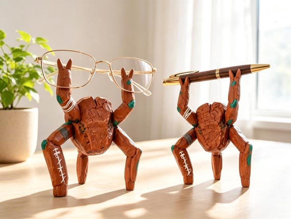 Rocky Figurine Sci Fi Desk Decor, 3D Printed Movie Authentic Glasses/Pencil Holder, Project Hail Mary, Reader Gift,Teacher Gift