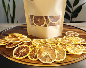 Dried Lemon Slices – Natural Garnish for Cocktails, Tea & Baking | No Sugar Added | Dehydrated Citrus