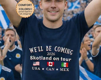 Scotland Soccer Fan Shirt, 2026 Football Tour Tee, Match Day Supporter Shirt