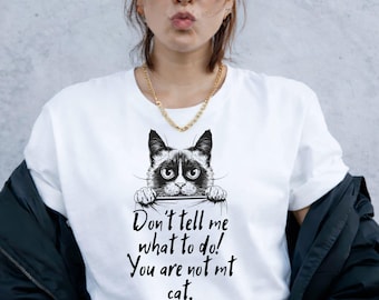 Funny Cat T-Shirt, Sarcastic Graphic Tee, Gift for Cat Lover