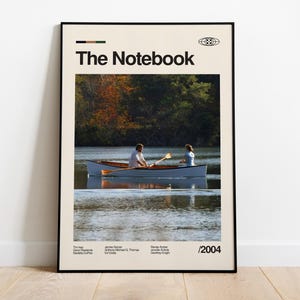 The Notebook-filmposter, retro moderne filmafdruk uit het midden van de eeuw