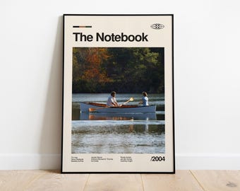 The Notebook Filmplakat, Retro Mid-Century Modern Movie Print