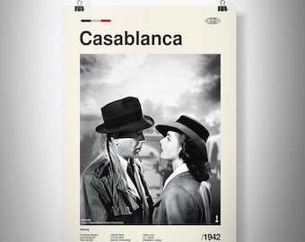 Casablanca Film Poster: Vintage Style Leinwand Wandkunst