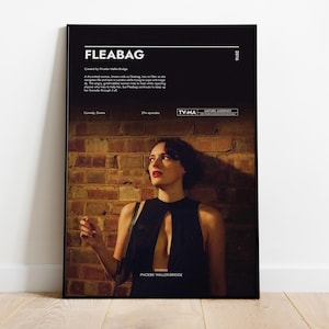 Fleabag Poster, Midcentury Modern, Retro Tv Show Poster, Minimal Movie Art, Best Movies of All Time, Custom Movie Poster