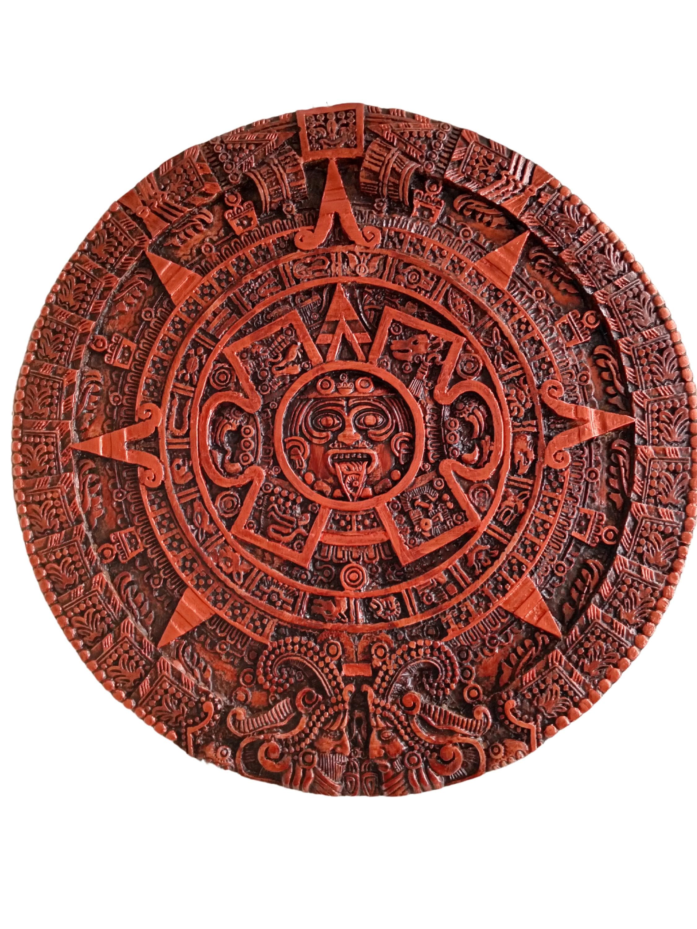 ヴィンテージ品　メキシコ刻印　銅製　ハンドメイド　アステカ暦　壁掛け ヴィンテージ品メキシコ刻印銅製ハンドメイドアステカ暦壁掛け