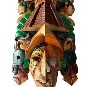 Hand Sculpted Giant Cedar Mask eternal jaguar warrior