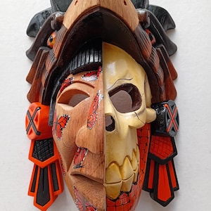 Eagle  warrior mask cedar hand sculpted eternal monarch