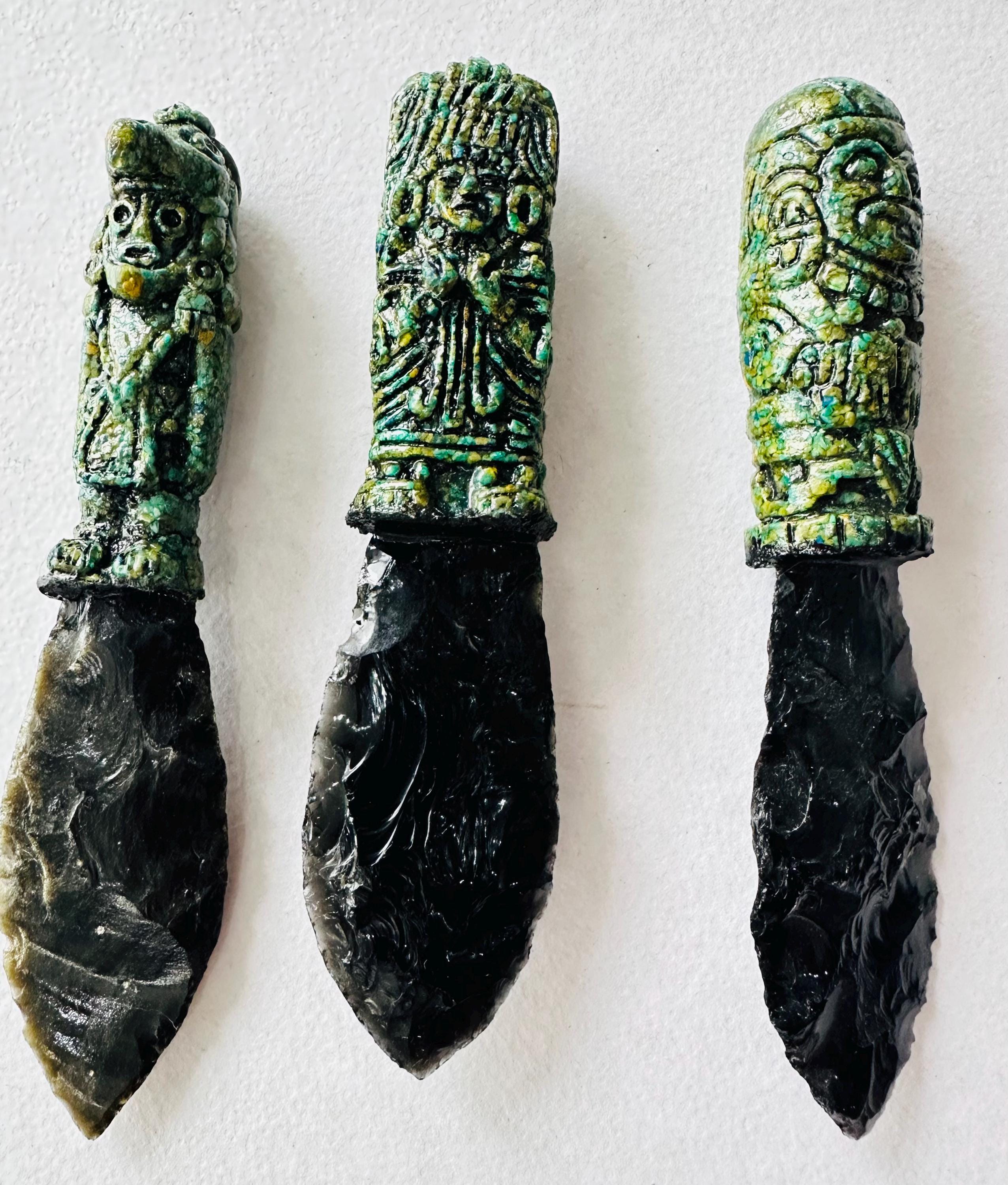 Obsidian aztec knife - Etsy 日本