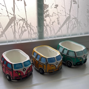 Vintage T4 mini van, T4 van, decorative figure, cement van