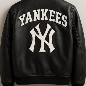 New York Yankees Jacket Leather - Etsy