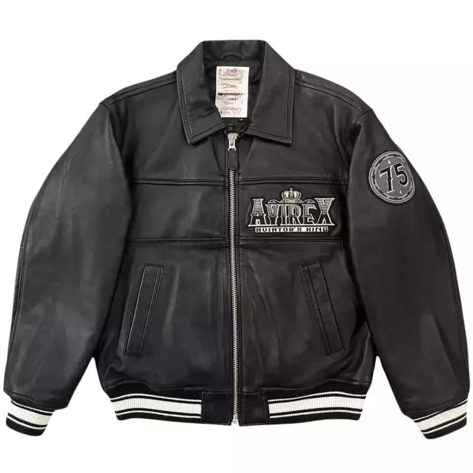 AVIREX LTD スカジャン 75th Bomb Squadron AVIREX gold red Osaka Japan 75th anniversary zip up bomber