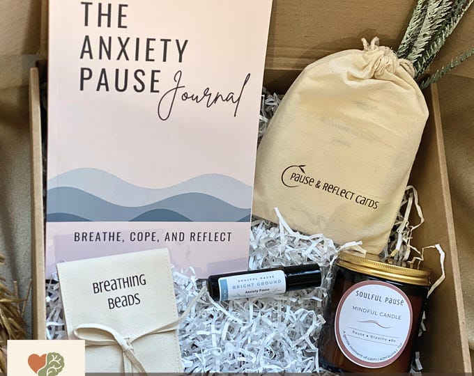 Anxiety Relief Gift Box: Aromatherapy, Mindfulness Journal & Affirmation Cards