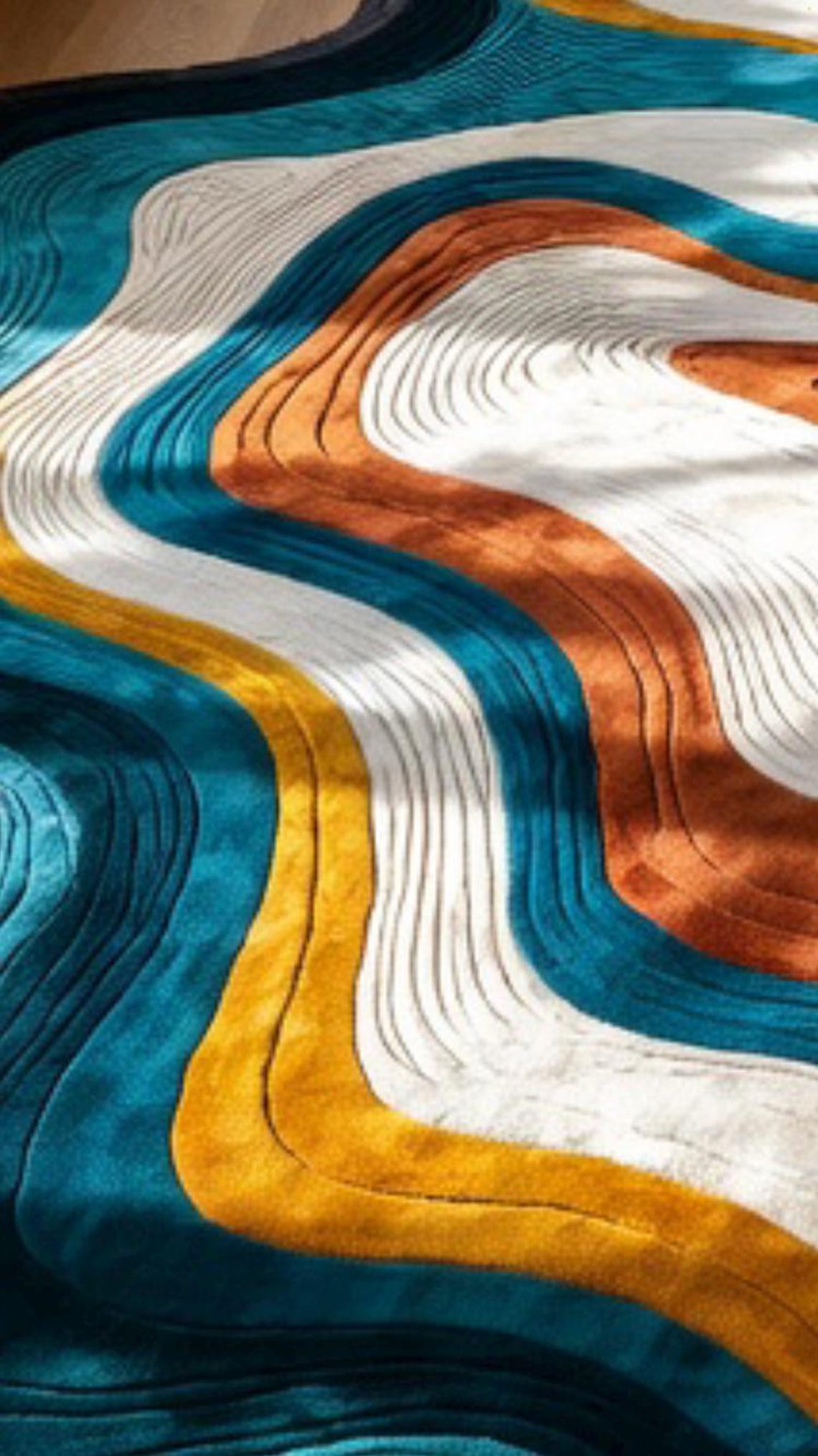 Hand-tufted Wool Rug | Modern Irregular Multicolor Accent Rug - Etsy