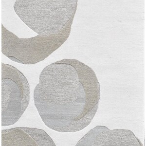 Hand-Tufted Wool Rug: Modern Geometric Pattern, 3x5 ft