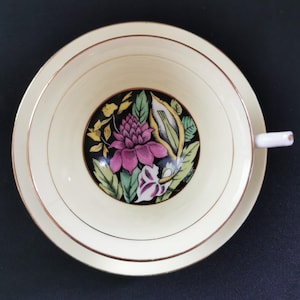 Vintage Rosina Bone China Made in England Tea Cup and Saucer