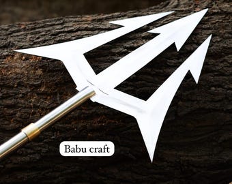 Handcrafted Metal Trident Spear - Cosplay Prop Replica