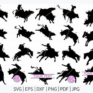 Bull riding svg, Rodeo svg, Rodeo Cowboy svg, Western Rodeo Cowboy Horse, Rodeo Bundle, barrel racing svg, barrel racing, Bull riding
