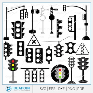 Traffic Lights svg, traffic light clipart, Road Lights, Traffic Light Silhouette, Traffic Light Vector