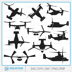 V-22 Osprey svg, V-22 Osprey Silhouette, V-22 Osprey Side View Silhouette, V-22 Osprey svg, Tiltrotor Aircraft, Mad Props, Osprey plane SVG