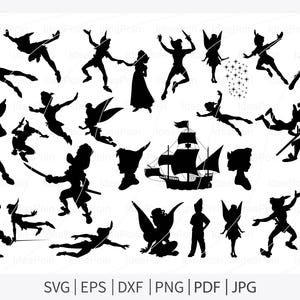 Peter Pan svg, Peter Pan Bundle svg, Peter Pan cut file, Peter Pan Silhoutette, Peter Pan vector, Peter Pan vector clipart, Peter Pan cricut