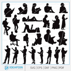 Reading A Book svg, Book svg, Reading svg, Man reading a book Svg, Reading Crew SVG, Read, Book Club SVG