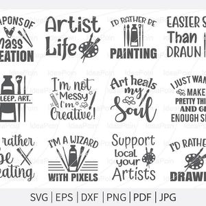 Artist Life SVG File, Artist Cut File, Artist Shirt Design, Art SVG, Paintbrush svg, Artist svg, Artist Palette SVG, dxf, eps, png, jpg