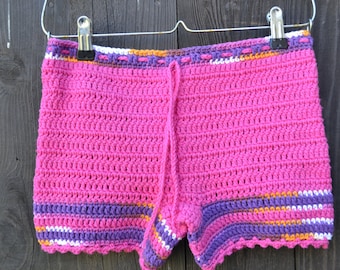 Custom Made Girls Women Crochet Shorts - Boy Shorts - Mother and Daughter - Handmade Shorts - Spring Summer Fashion - Vegan Friendly