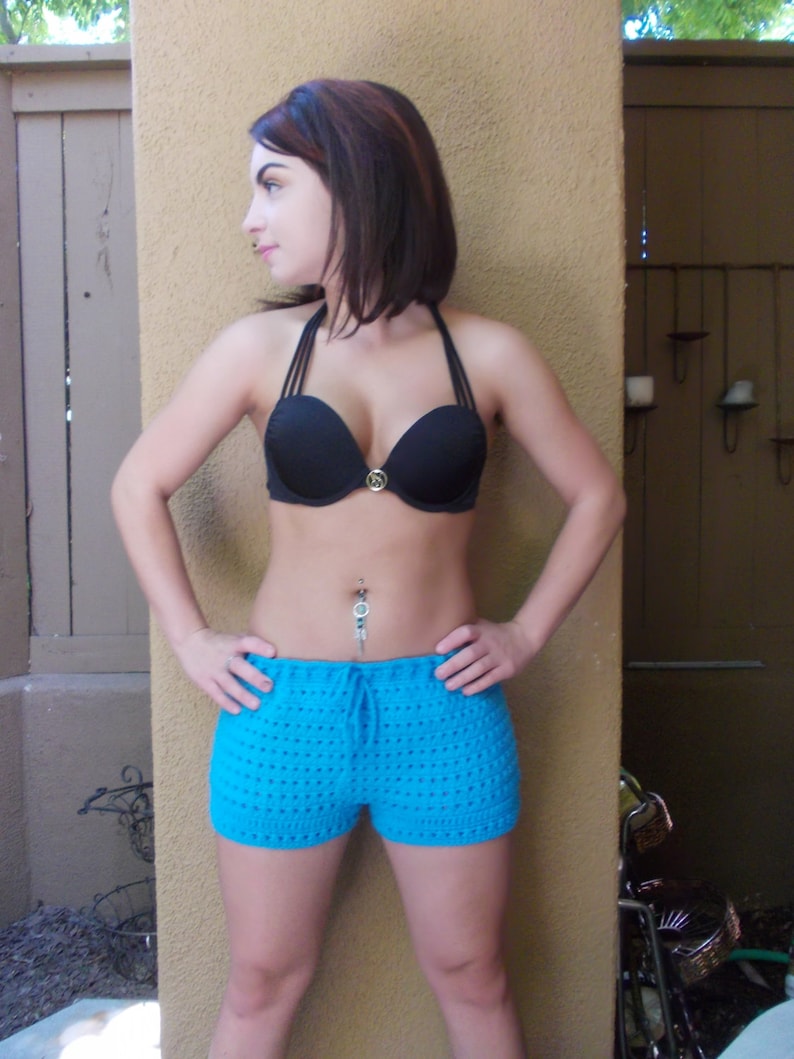 Crochet Women Boy Shorts - Summer Fashion - Beach Cover-up - Bikini Bottom - Vegan Friendly image 3