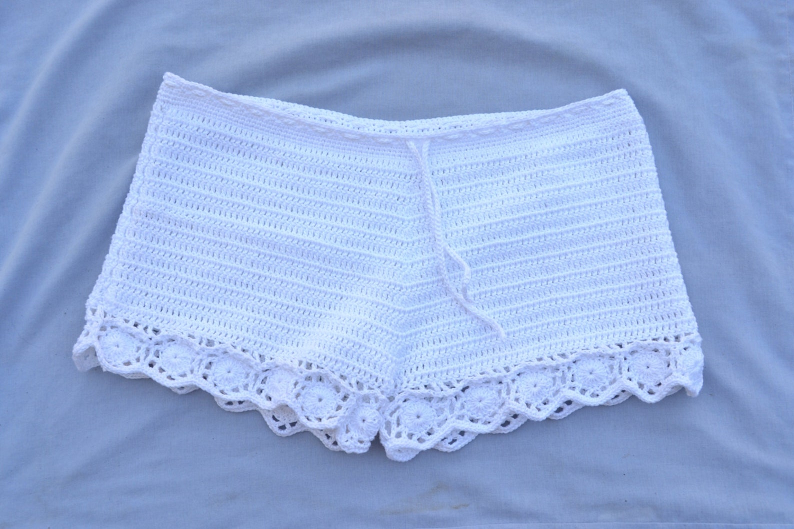 Crochet Shorts Bikini Bottoms Beach Coverup Summer Etsy
