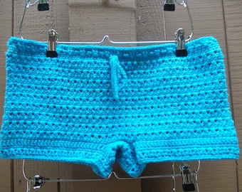 Crochet Women Boy Shorts - Summer Fashion - Beach Cover-up - Bikini Bottom - Vegan Friendly