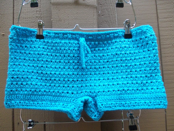 Crochet Women Boy Shorts - Summer Fashion - Beach Cover-up - Bikini Bottom - Vegan Friendly