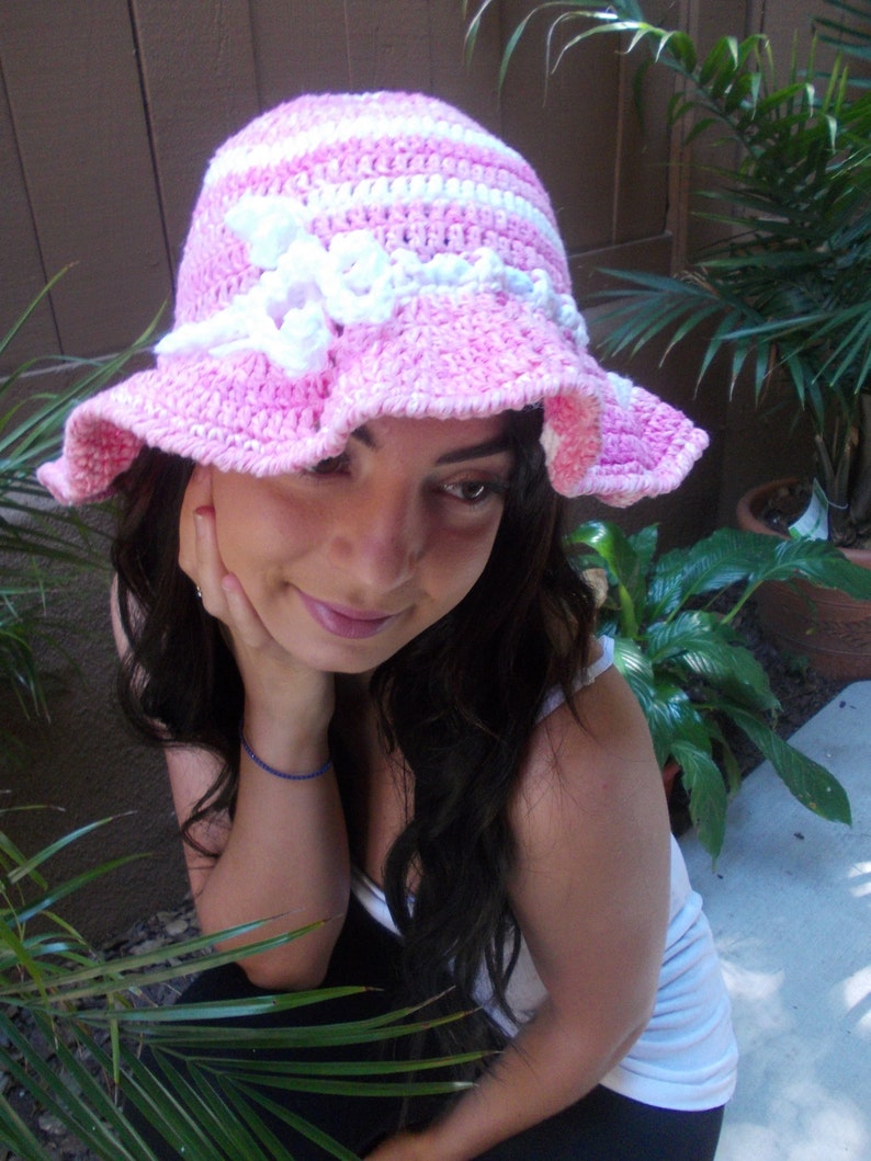 Crochet Sun Hat Floppy Hat Brimmed Crochet Hat Fashion Accessories Pink Summer Hat Beach Hat