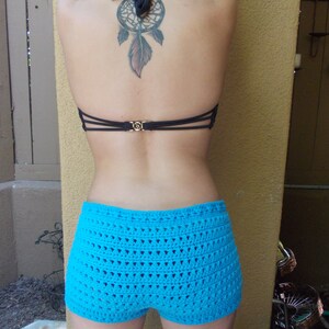 Crochet Women Boy Shorts - Summer Fashion - Beach Cover-up - Bikini Bottom - Vegan Friendly image 4